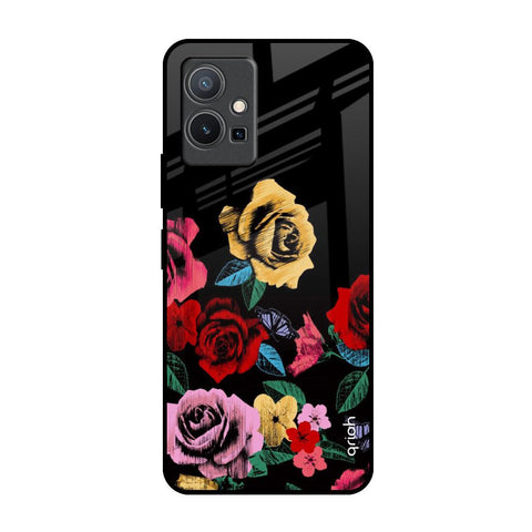 Floral Decorative Vivo Y75 5G Glass Back Cover Online