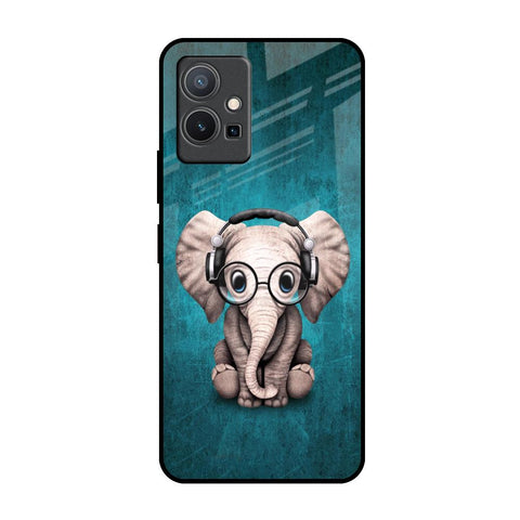 Adorable Baby Elephant Vivo Y75 5G Glass Back Cover Online