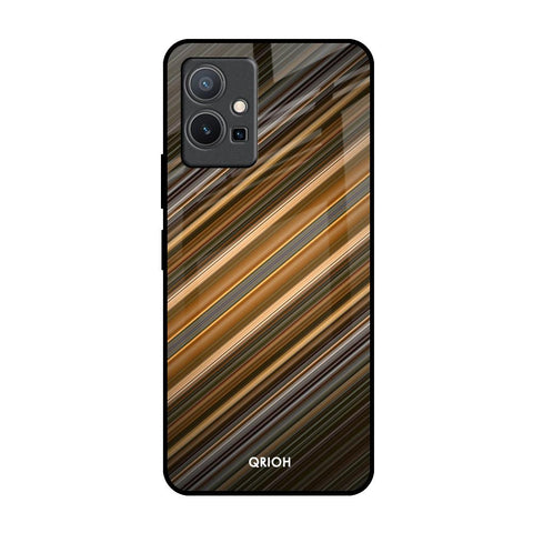 Diagonal Slash Pattern Vivo Y75 5G Glass Back Cover Online