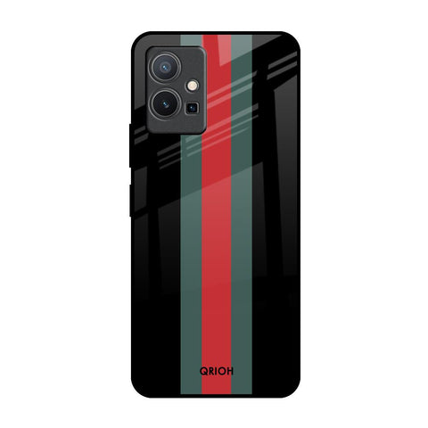 Vertical Stripes Vivo Y75 5G Glass Back Cover Online