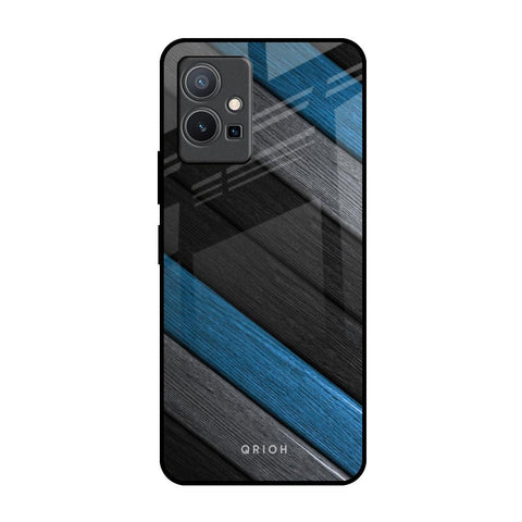 Multicolor Wooden Effect Vivo Y75 5G Glass Back Cover Online