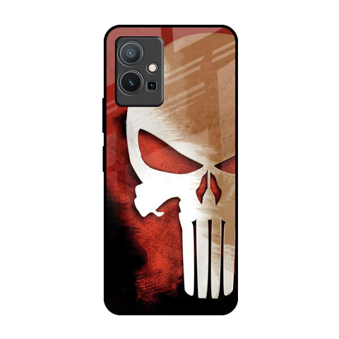 Red Skull Vivo Y75 5G Glass Back Cover Online