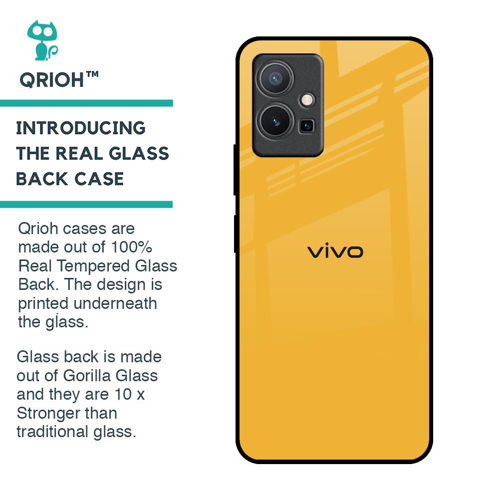 Fluorescent Yellow Glass case for Vivo Y75 5G