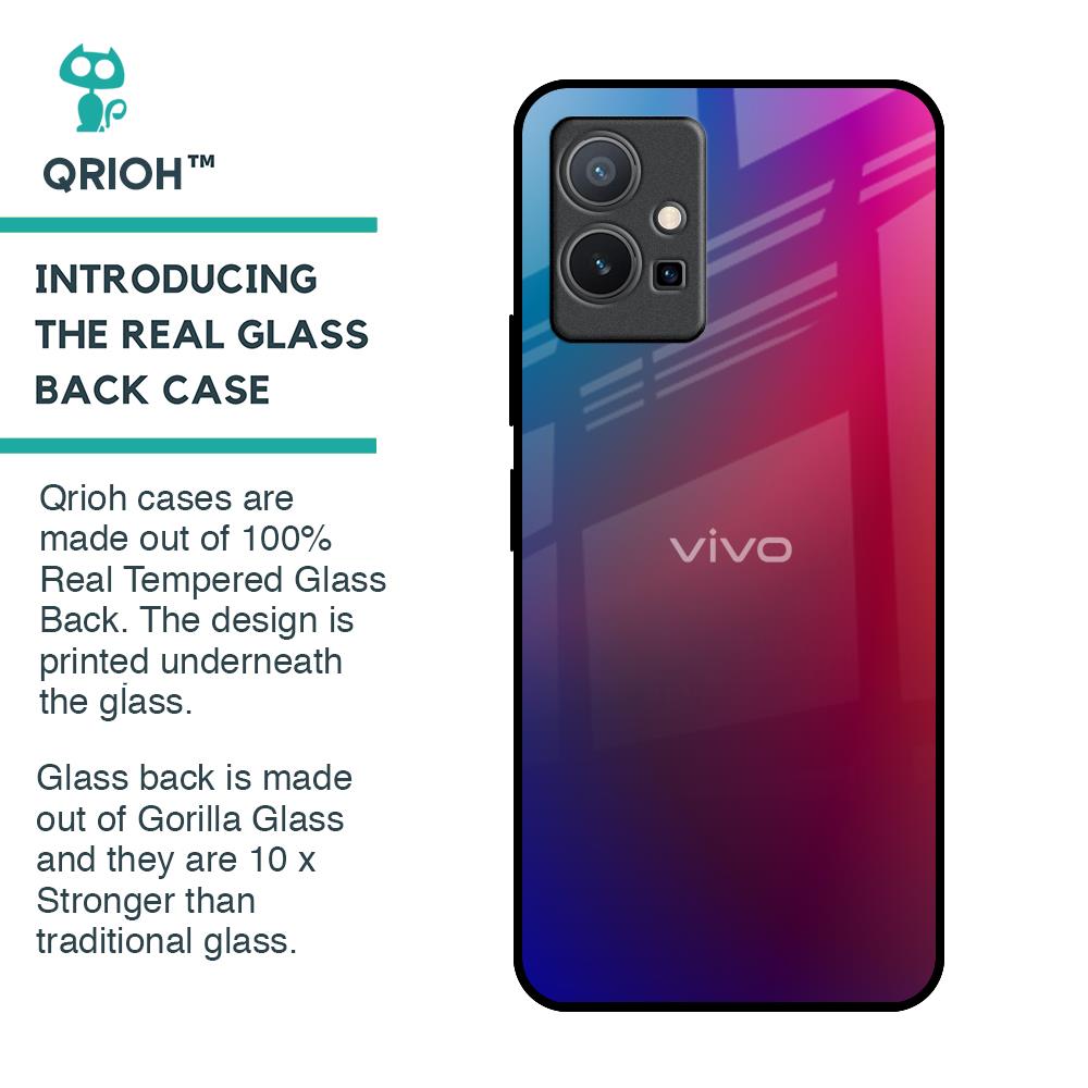 Magical Color Shade Glass Case for Vivo Y75 5G