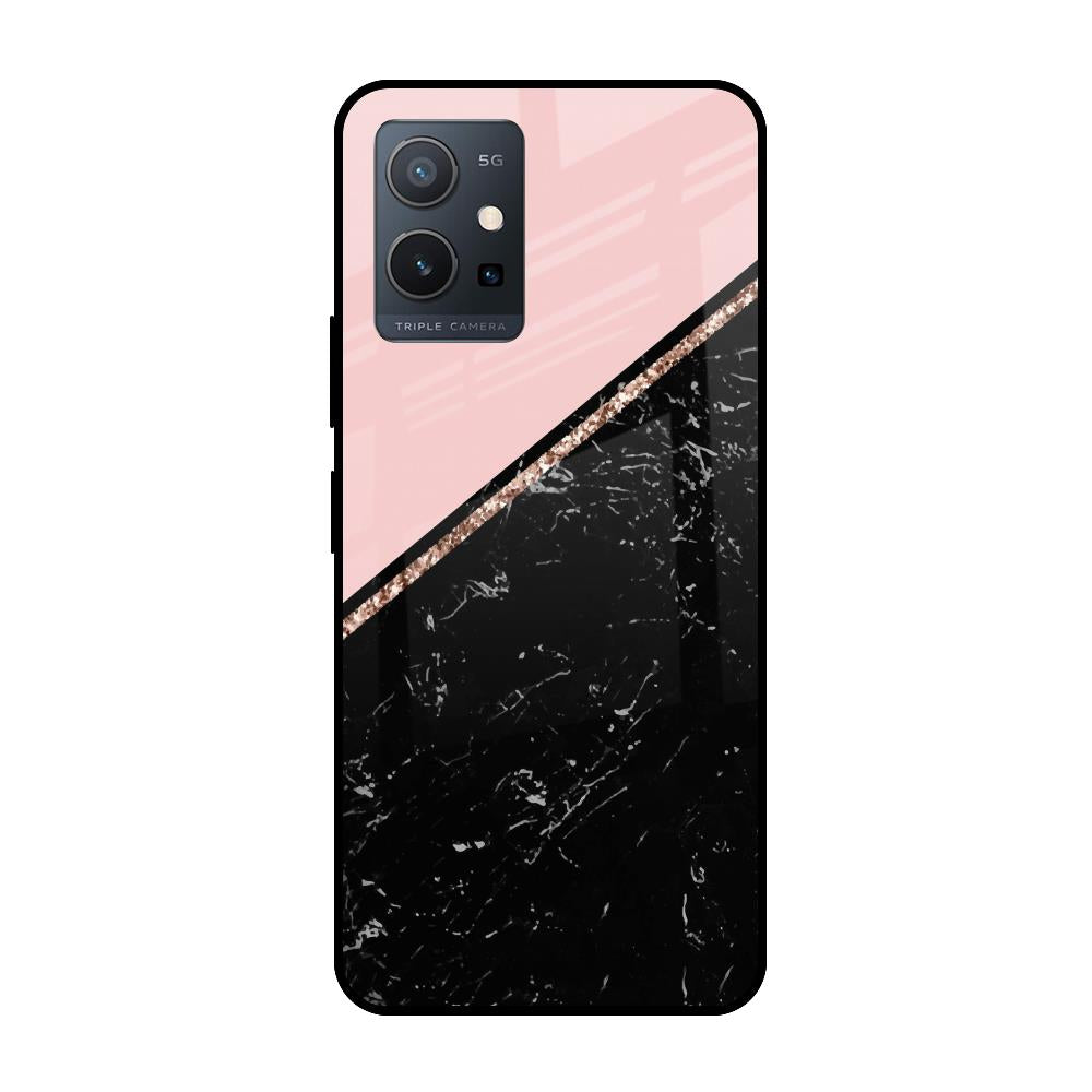 Marble Texture Pink Vivo Y75 5G Glass Cases & Covers Online