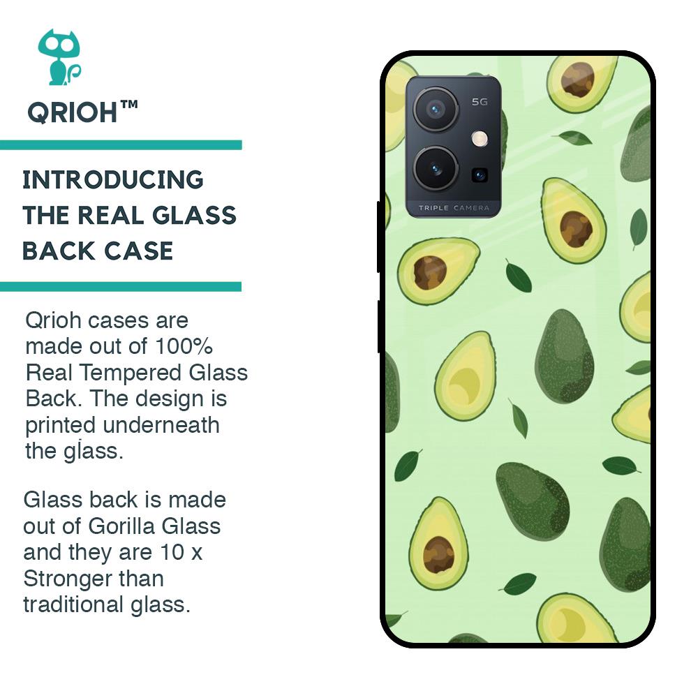 Avocado Green Glass Case For Vivo Y75 5G