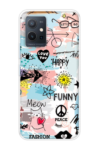 Happy Doodle Vivo Y75 5G Back Cover