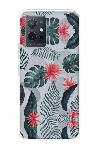 Retro Floral Leaf Vivo Y75 5G Back Cover