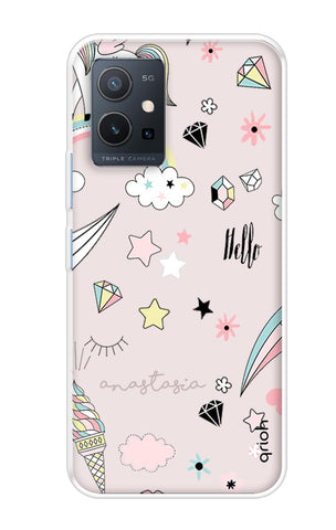 Unicorn Doodle Vivo Y75 5G Back Cover