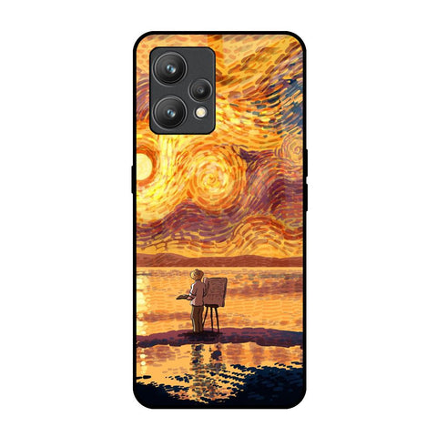 Sunset Vincent Realme 9 Pro Plus Glass Back Cover Online