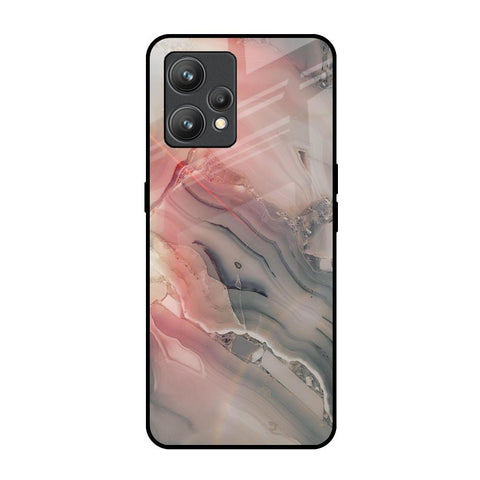 Pink And Grey Marble Realme 9 Pro Plus Glass Back Cover Online