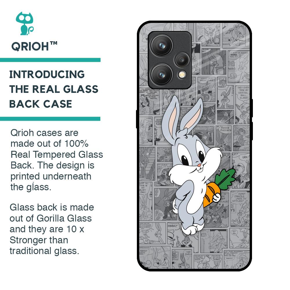 Cute Baby Bunny Glass Case for Realme 9 Pro Plus