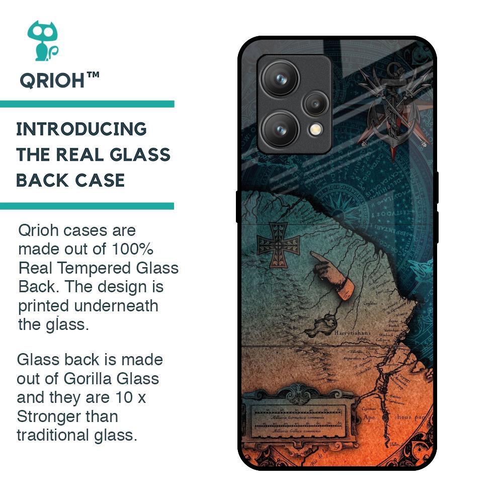 Geographical Map Glass Case for Realme 9 Pro Plus