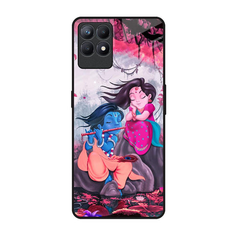 Radha Krishna Art Realme Narzo 50 Glass Back Cover Online