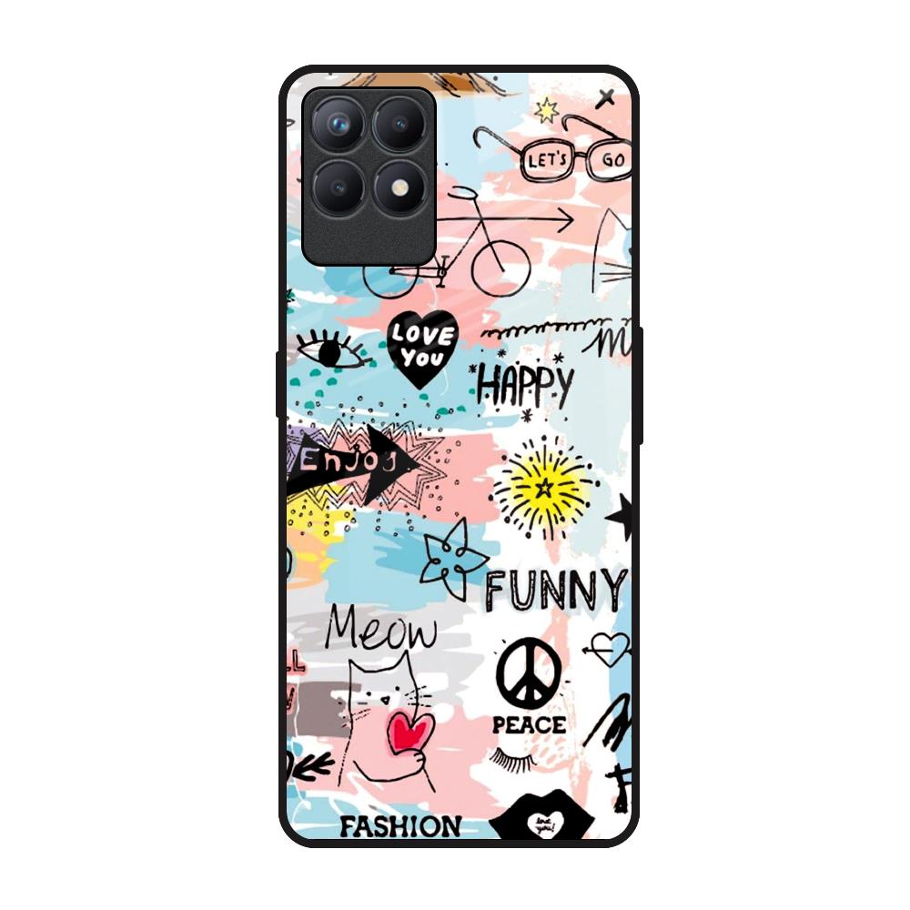 Just For You Realme Narzo 50 Glass Back Cover Online