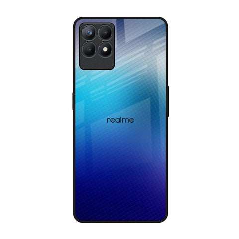 Blue Rhombus Pattern Realme Narzo 50 Glass Back Cover Online