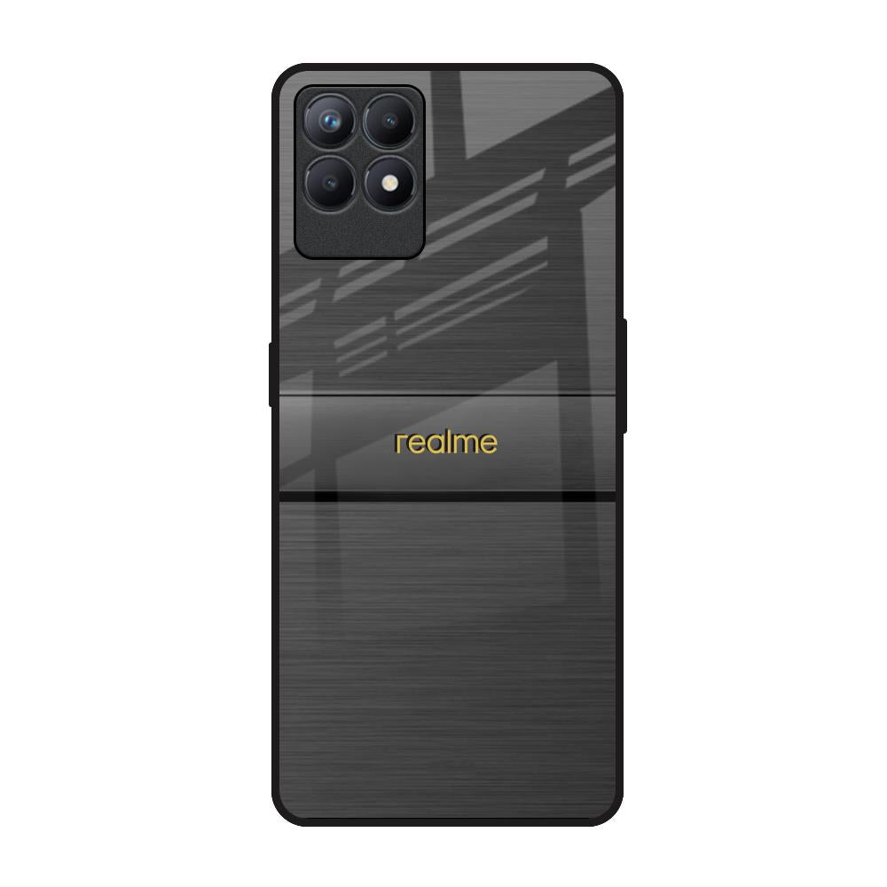 Grey Metallic Glass Realme Narzo 50 Glass Back Cover Online