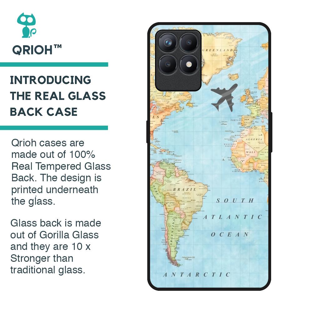 Travel Map Glass Case for Realme Narzo 50