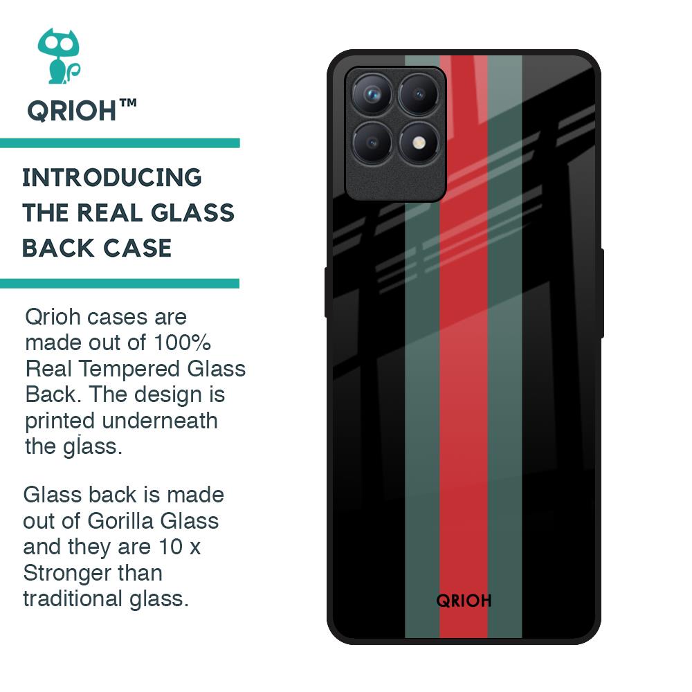 Vertical Stripes Glass Case for Realme Narzo 50