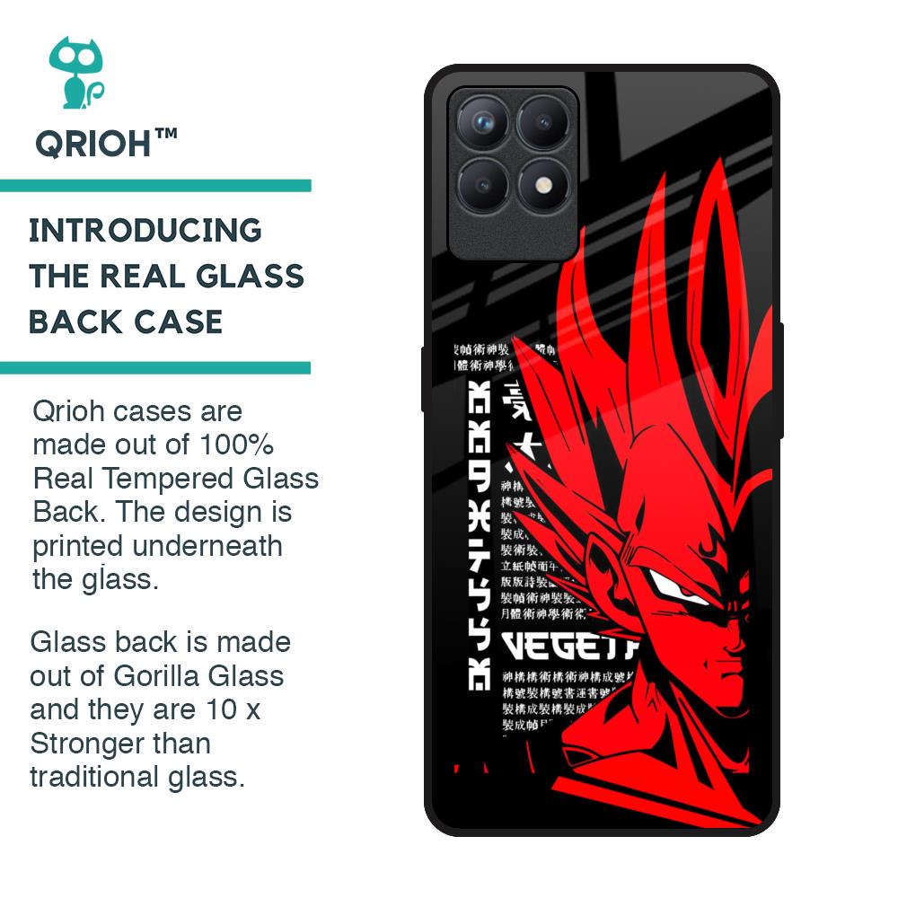 Red Vegeta Glass Case for Realme Narzo 50