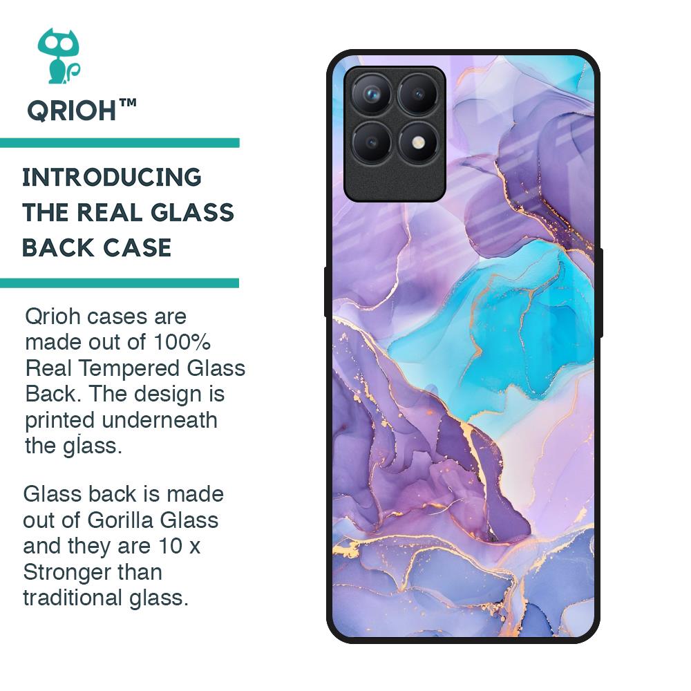 Alcohol ink Marble Glass Case for Realme Narzo 50