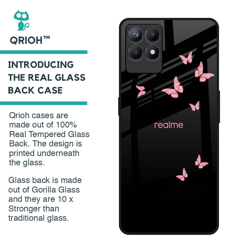 Fly Butterfly Glass Case for Realme Narzo 50
