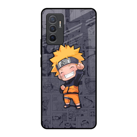 Orange Chubby Vivo V23e 5G Glass Back Cover Online