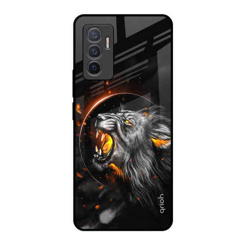 Aggressive Lion Vivo V23e 5G Glass Back Cover Online