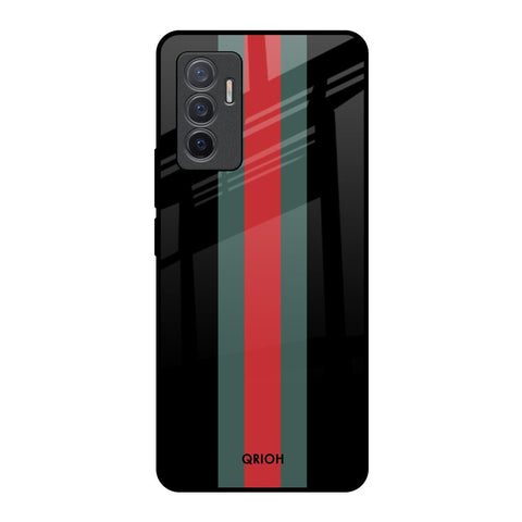 Vertical Stripes Vivo V23e 5G Glass Back Cover Online