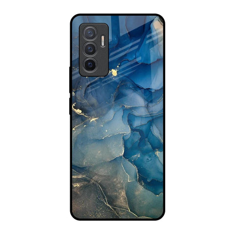 Blue Cool Marble Vivo V23e 5G Glass Back Cover Online
