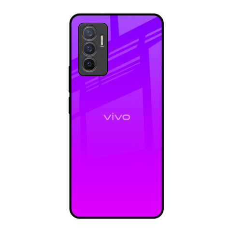 Purple Pink Vivo V23e 5G Glass Back Cover Online