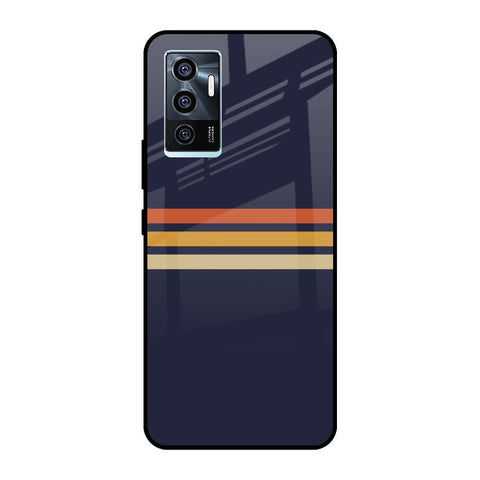 Tricolor Stripes Vivo V23e 5G Glass Cases & Covers Online