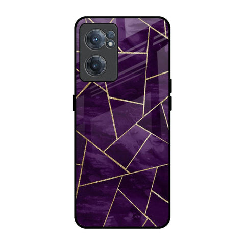 Geometric Purple OnePlus Nord CE 2 5G Glass Back Cover Online