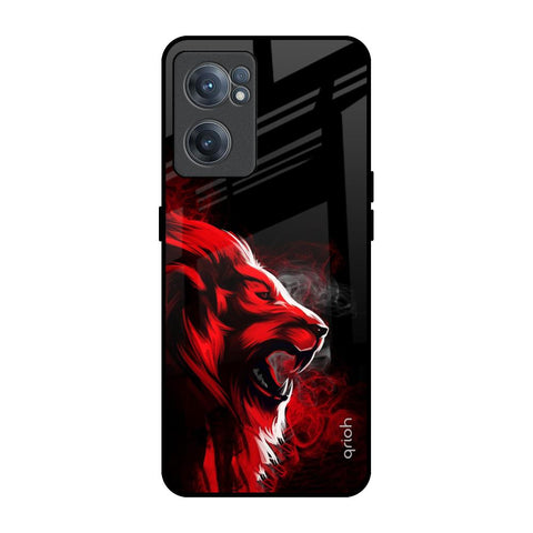 Red Angry Lion OnePlus Nord CE 2 5G Glass Back Cover Online