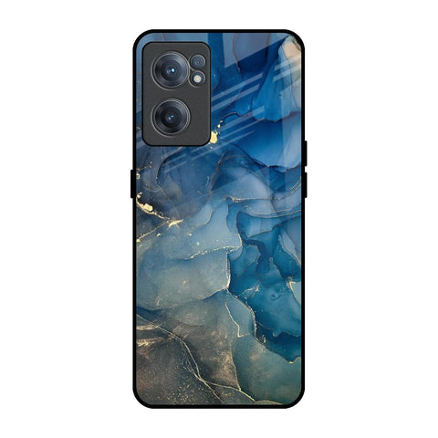 Blue Cool Marble OnePlus Nord CE 2 5G Glass Back Cover Online