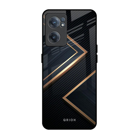 Sleek Golden & Navy OnePlus Nord CE 2 5G Glass Back Cover Online
