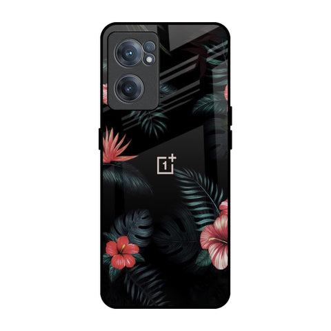 Tropical Art Flower OnePlus Nord CE 2 5G Glass Back Cover Online