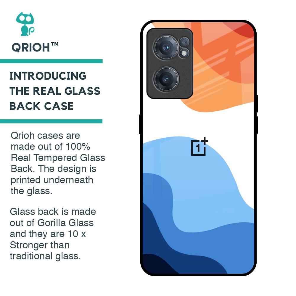 Wavy Color Pattern Glass Case for OnePlus Nord CE 2 5G