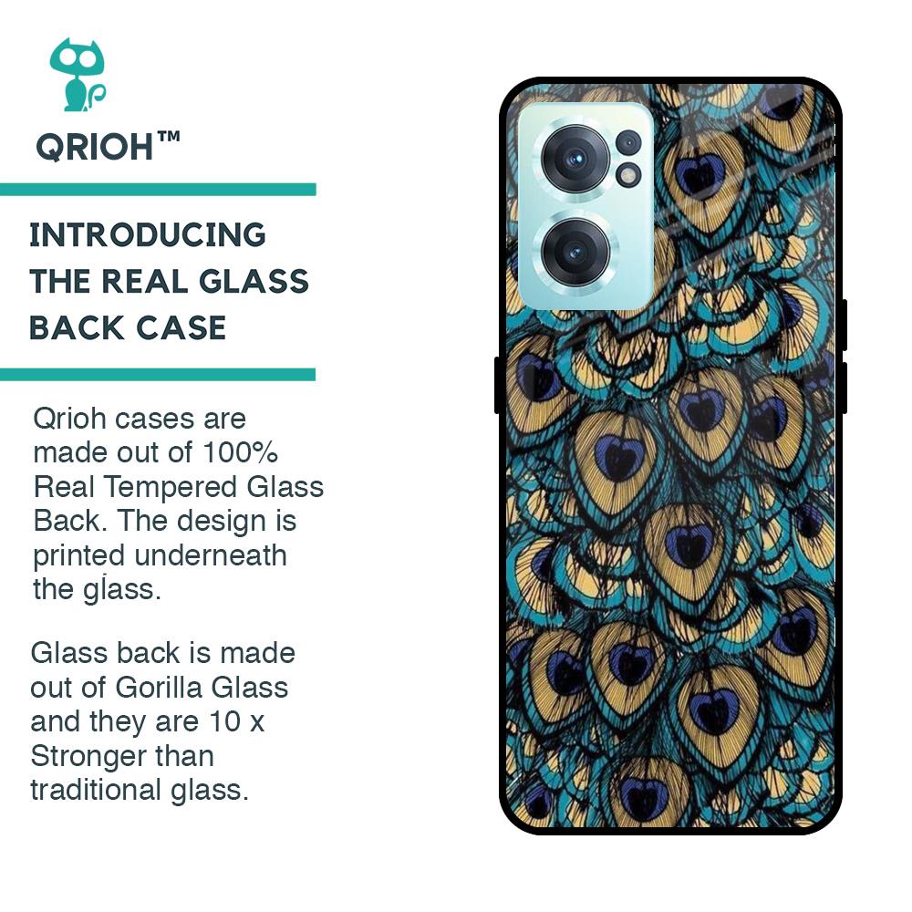 Peacock Feathers Glass case for OnePlus Nord CE 2 5G