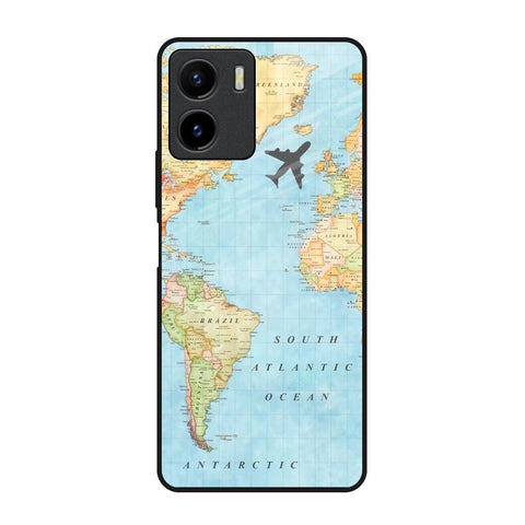 Travel Map Vivo Y15s Glass Back Cover Online