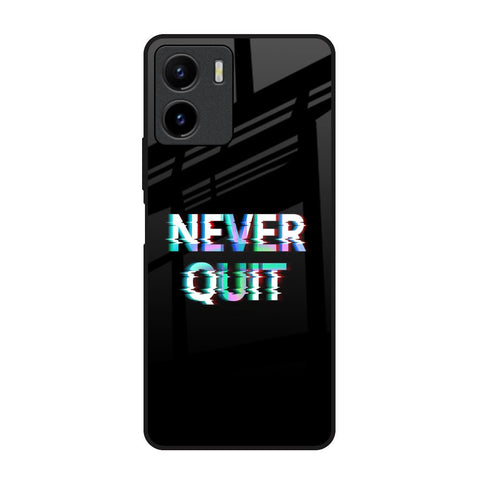 Never Quit Vivo Y15s Glass Back Cover Online