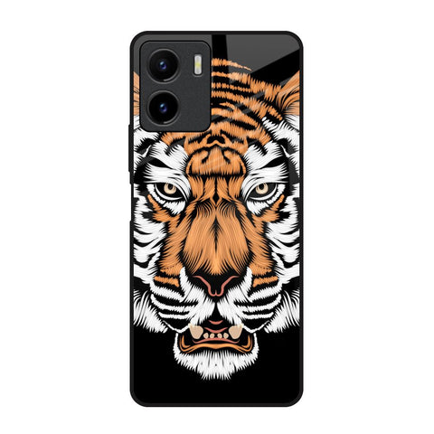 Angry Tiger Vivo Y15s Glass Back Cover Online