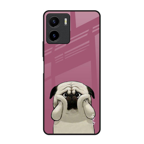 Funny Pug Face Vivo Y15s Glass Back Cover Online