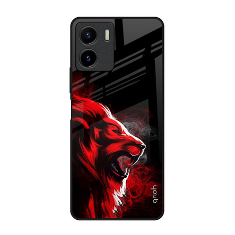 Red Angry Lion Vivo Y15s Glass Back Cover Online