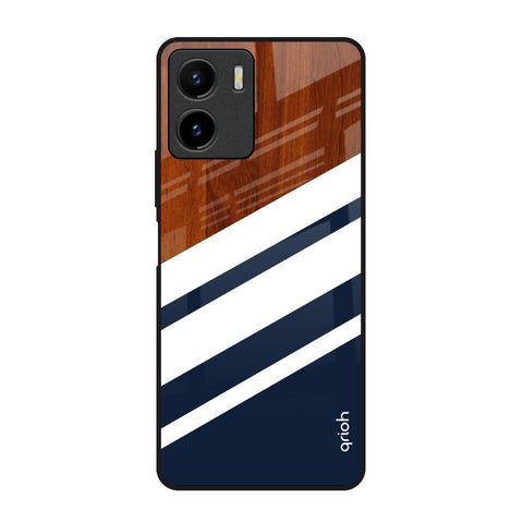 Bold Stripes Vivo Y15s Glass Back Cover Online