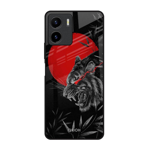 Red Moon Tiger Vivo Y15s Glass Back Cover Online