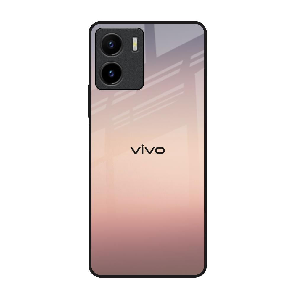 Golden Mauve Vivo Y15s Glass Back Cover Online