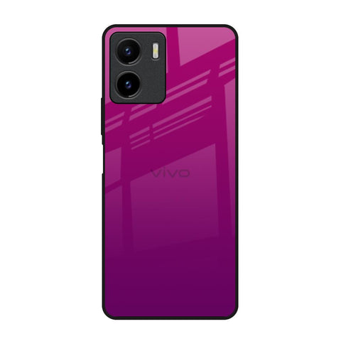 Magenta Gradient Vivo Y15s Glass Back Cover Online