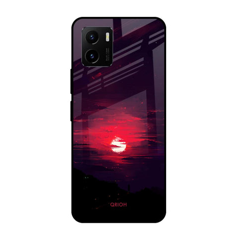 Morning Red Sky Vivo Y15s Glass Cases & Covers Online
