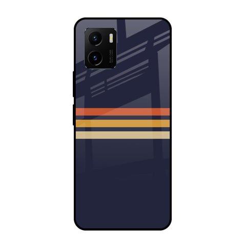 Tricolor Stripes Vivo Y15s Glass Cases & Covers Online